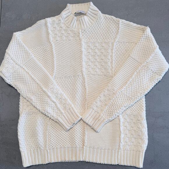 JW ANDERSON: Men's Cotton Patchwork Off-white Sweater - S - Picture 1 of 7